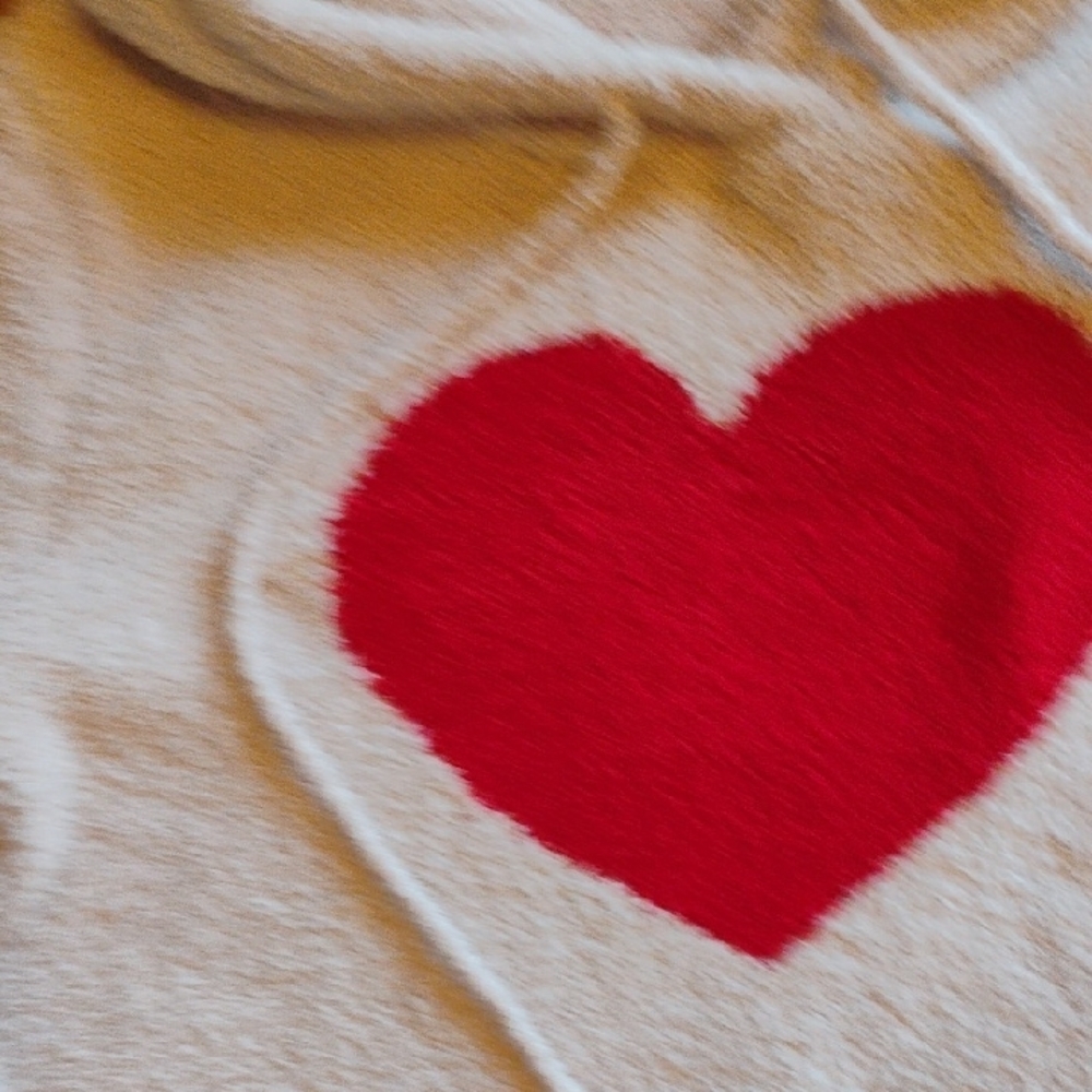 cupcakes & cashmere Cream and Red Heart Hoodie Sweater - Picture 3 of 5